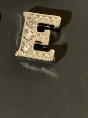 Epsilon Rhinestone Floating Locket Charms - Silver